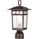 Cove Neck 14 inch Rustic Bronze Post Lantern, Small