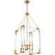 Prima Vista 8 Light 27.13 inch Aged Antique Brass Pendant Ceiling Light