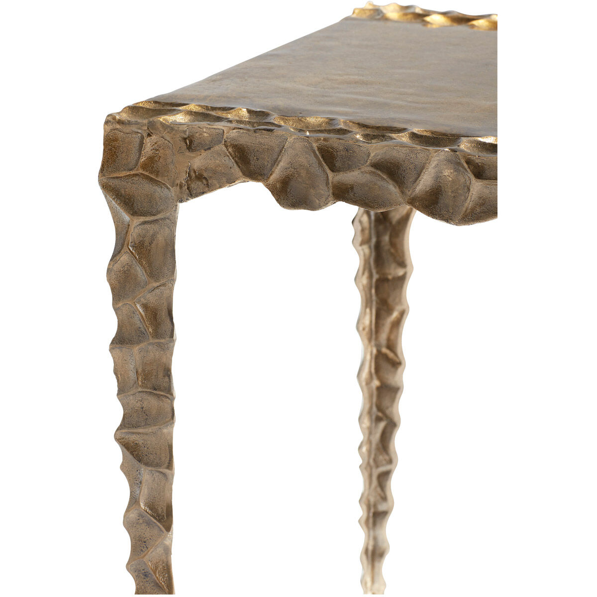 Imprint 24 X 20 inch Antique Brass Side Table