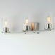 Sleek 3 Light 24 inch Satin Nickel Bath Vanity Wall Light