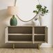 Maeva Natural Acacia Wood and Antique Gold 3 Door Cabinet