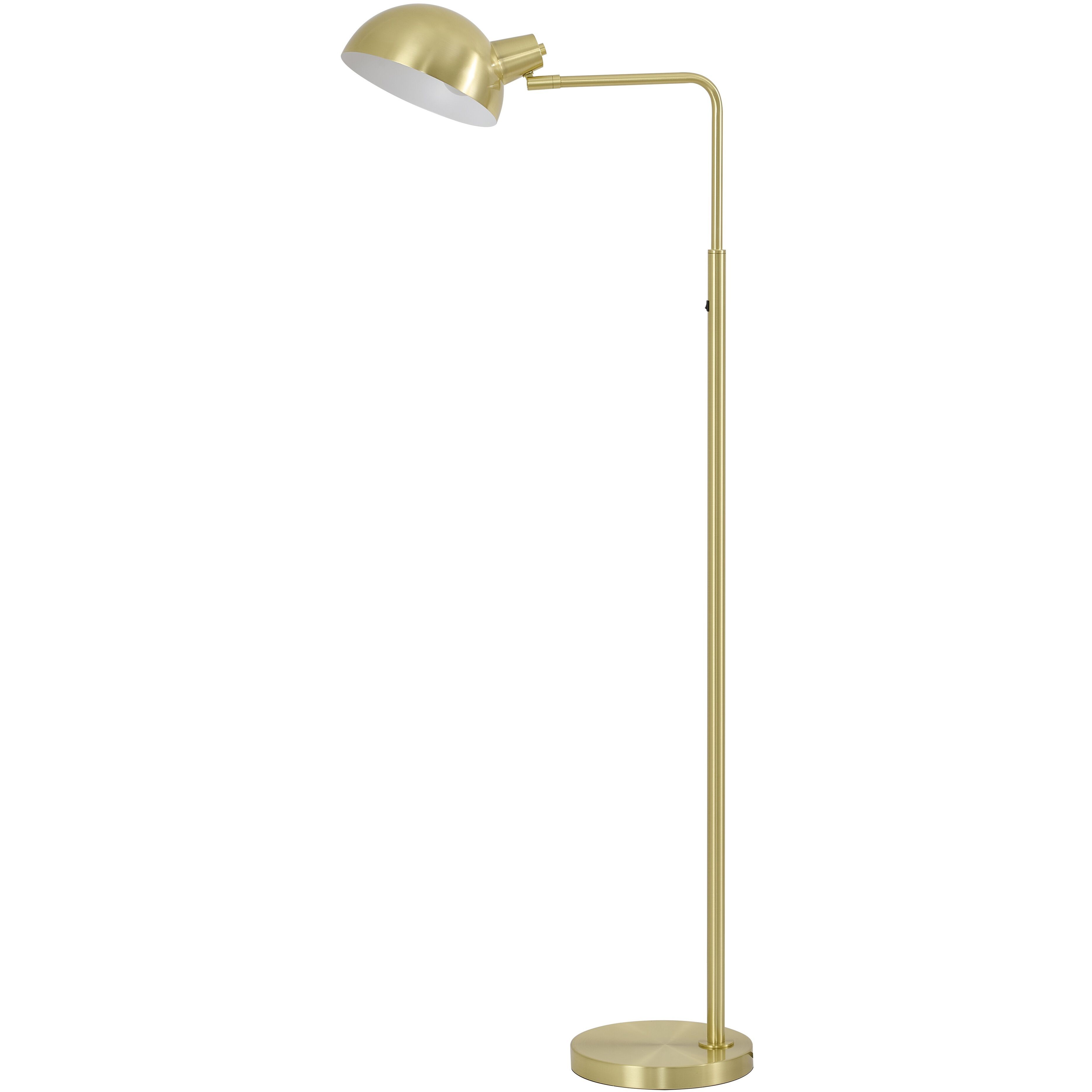 Canada 58 inch 100.00 watt Satin Brass Floor Lamp Portable Light