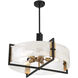 Hayward 5 Light 28 inch Black with Warm Brass Accents Pendant Ceiling Light