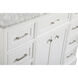 Americana 48 X 35 inch White with Carrara White Marble Vanity Set