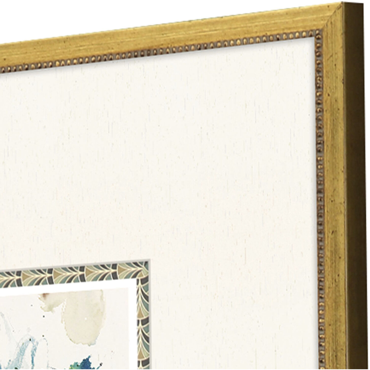 Abstract Blue and Green and Multi Framed Art