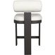 Bolster Back 38.5 inch Java Black and Oyster White Outdoor Counter Stool