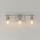 Geode 3 Light 22.5 inch Satin Nickel Bath Vanity Wall Light
