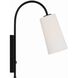 Alexa 13.25 inch 100.00 watt Matte Black Task Sconce Wall Light
