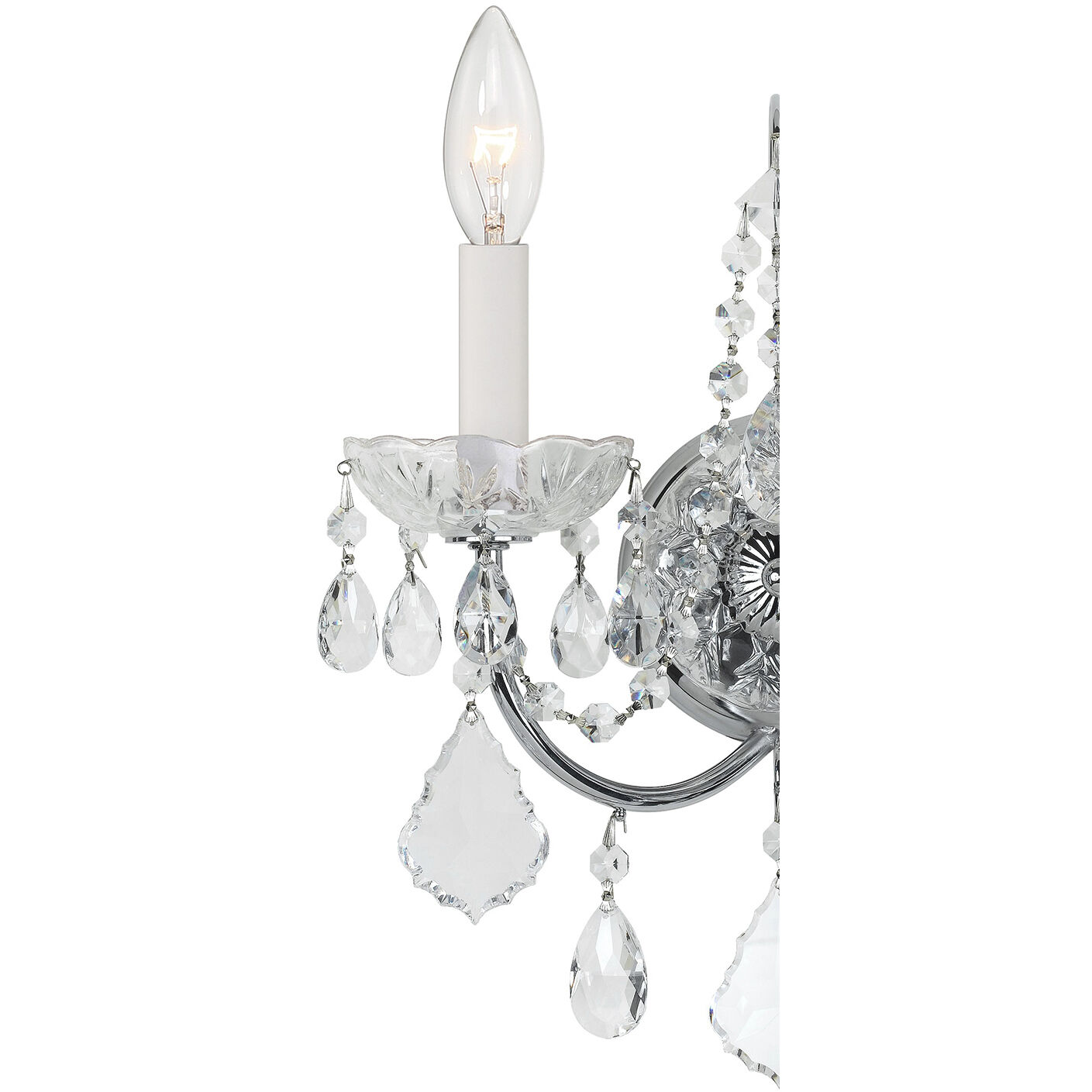 Imperial Sconce Wall Light in Clear Hand Cut