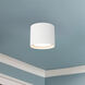 Uma 7.25 inch White Semi-Flush Mount Ceiling Light
