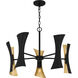 Myla 10 Light 27.25 inch Matte Black Chandelier Ceiling Light