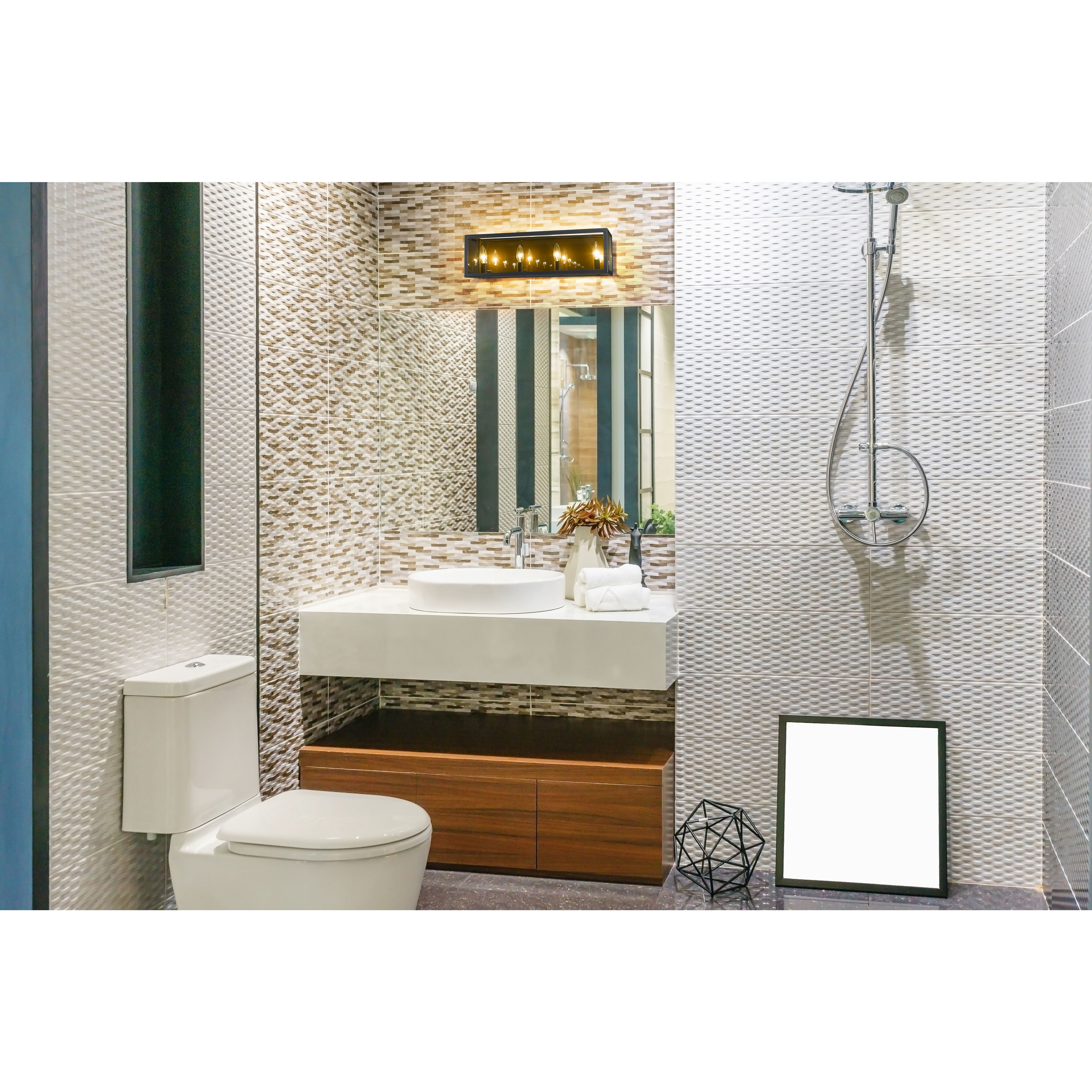 Infinity 4 Light 24 inch Misty Charcoal Vanity Wall Light