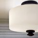 Travis 2 Light 12.5 inch Black Forged Semi Flush Ceiling Light