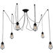 Tomaso 6 Light 28 inch Black Multi Light Pendant Ceiling Light