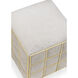 Wildwood 21 inch Natural Light Gray/Polished Brass Ottoman