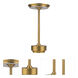 Rikki 11 inch 1.2 watt Gold Rechargeable Lamp Portable Light