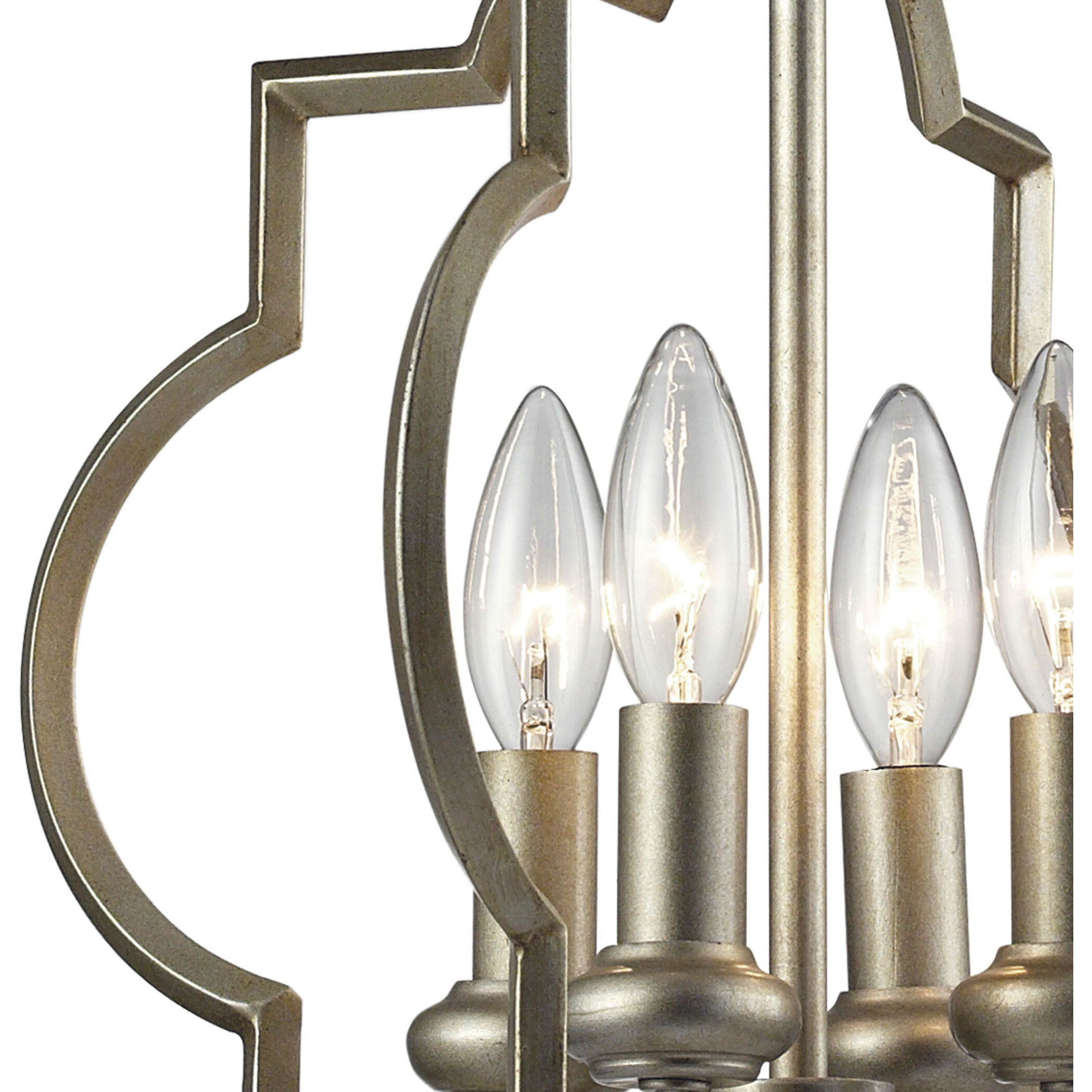 Chandette 4 Light 14 inch Aged Silver Chandelier Ceiling Light