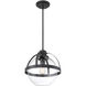 Pendleton 1 Light 14 inch Matte Black Pendant Ceiling Light, Essentials