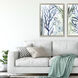 Sea Leaves Blue and Turquoise and Green and White Framed Art