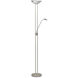 Baya 1 70.86 inch 20 watt Matte Nickel Floor Lamp Portable Light