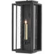 Wright 1 Light 19.5 inch Midnight Black Outdoor Wall Sconce, Small