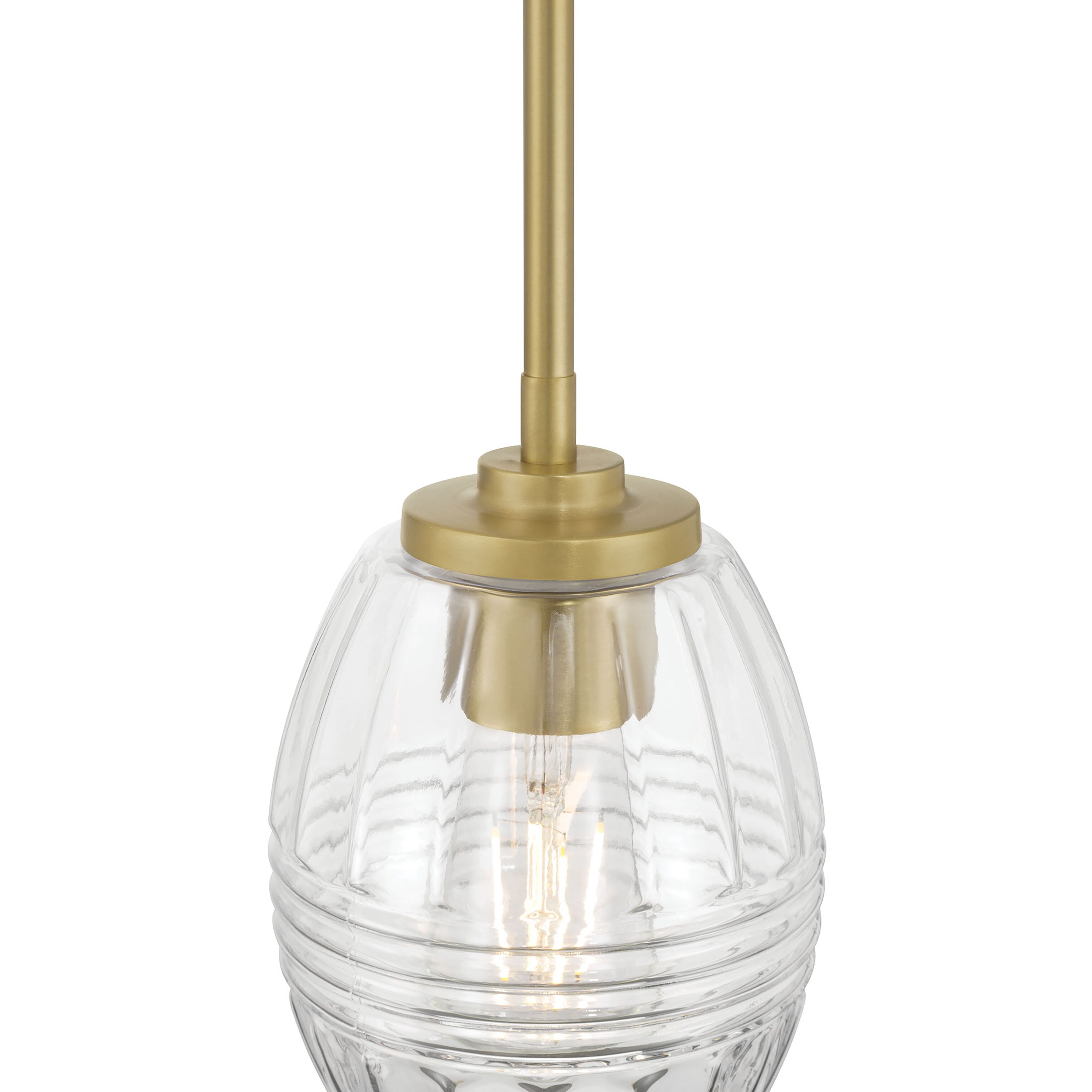 Miravelle 1 Light 5.25 inch Vintage Brass Mini Pendant Ceiling Light