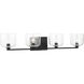 Drew & Jonathan Lochdale 4 Light 33.63 inch Midnight Black Vanity Light Wall Light, Large