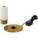 Galavant 12 inch 3 watt Polished Antique Brass Cordless Table Lamp Portable Light