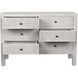 Conrad White Wash Dresser, 6 Drawer