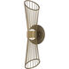 Zeta LED 4.75 inch Natural Aged Brass Wall Sconce Wall Light