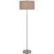 Cromwell 58.75 inch 150.00 watt Brushed Steel Floor Lamp Portable Light in Smoke Grey