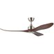 Westerly 60 inch Brushed Nickel with Acacia Blades Ceiling Fan