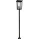 Seoul 4 Light 124.5 inch Black Outdoor Post Mounted Fixture