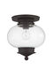 Harbor 1 Light 10 inch Bronze Semi-Flush Mount Ceiling Light
