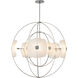 Astra 10 Light 49.5 inch Sterling Pendant Ceiling Light, Large
