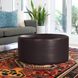 Universal 18 inch Atlantis Black Outdoor Round Ottoman with Slipcover