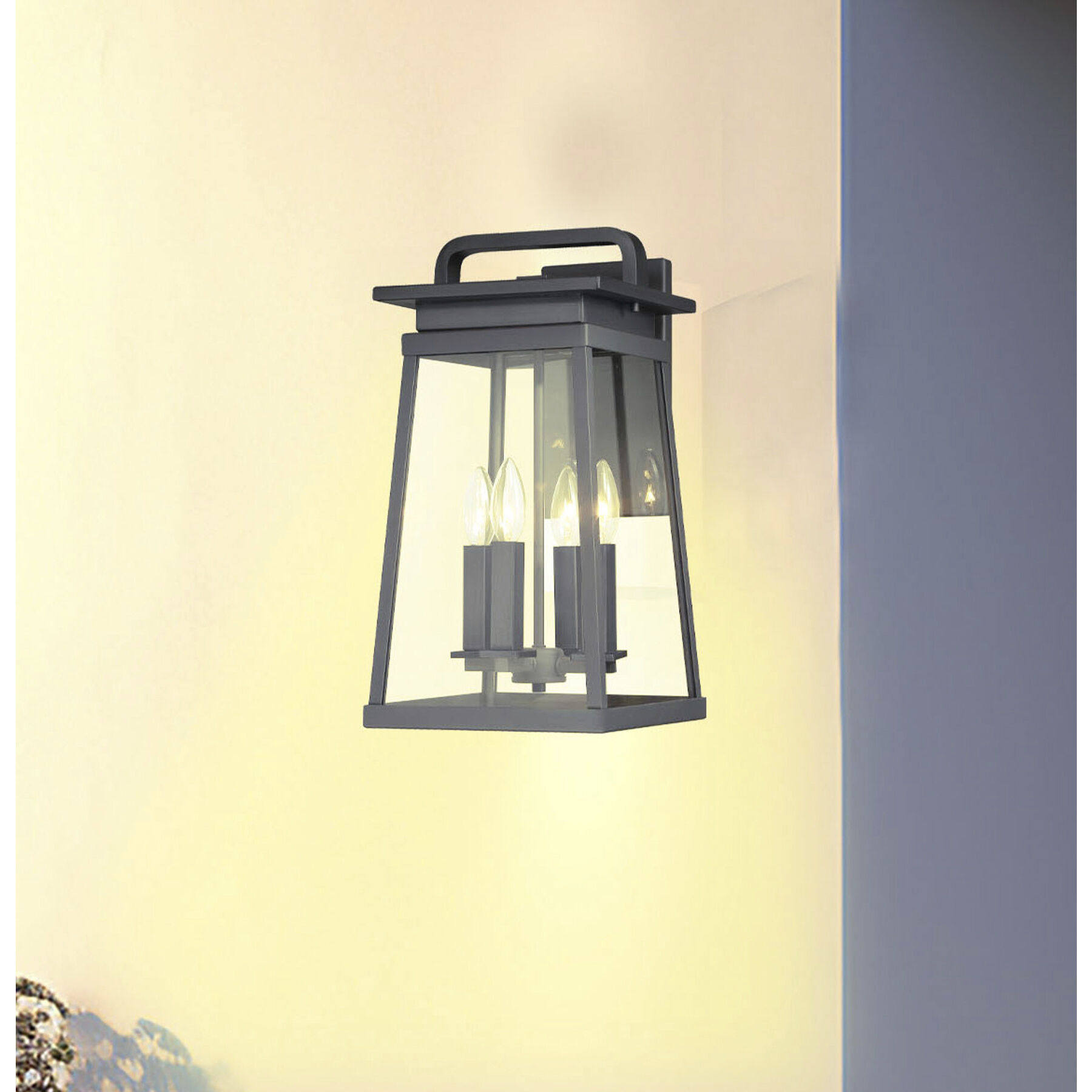 Great Outdoors Isla Vista 4 Light 24 inch Coal Outdoor Wall Mount