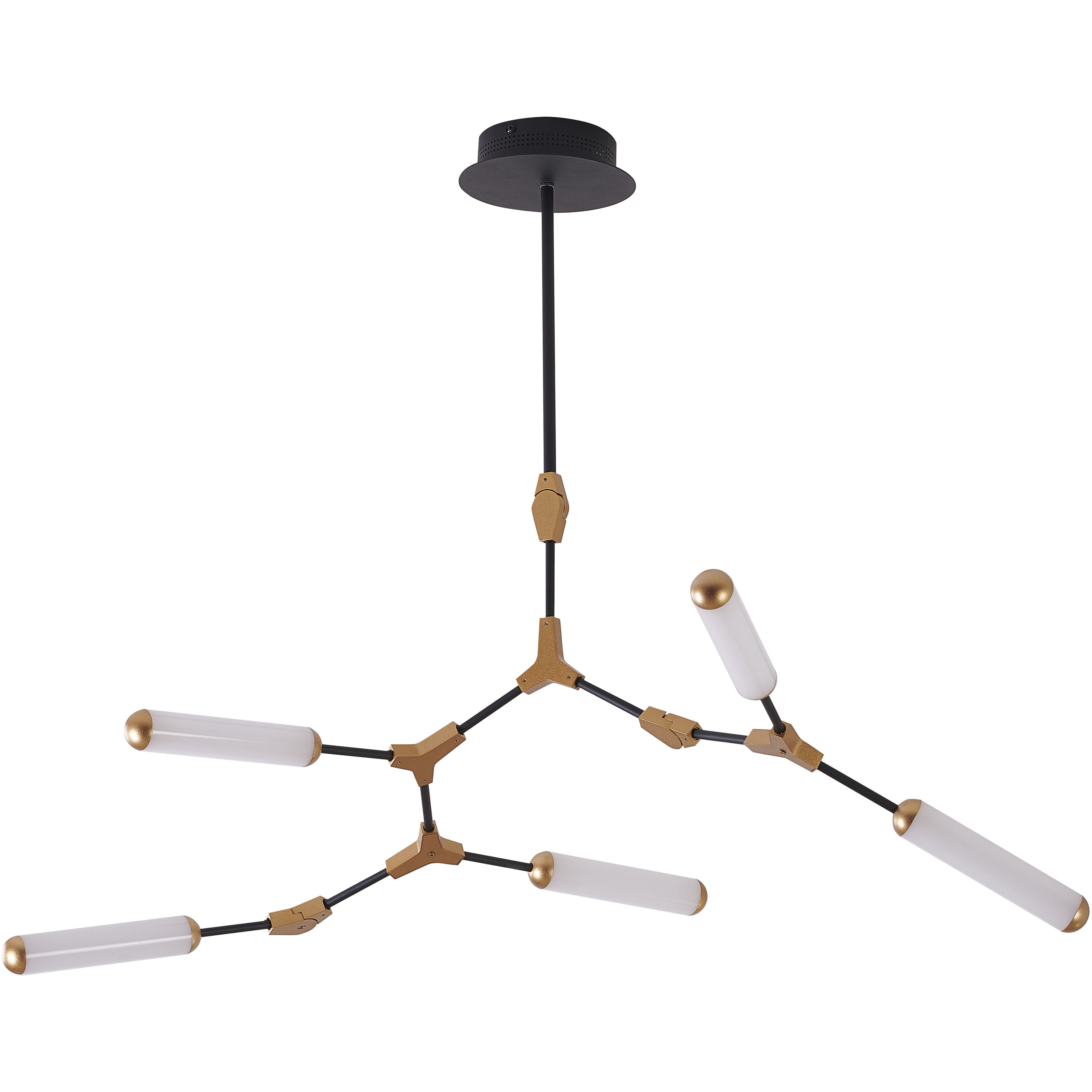 Canada LED 27.6 inch Black and Gold Chandelier Ceiling Light