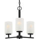 Carmine 3 Light 16 inch Matte Black Chandelier Ceiling Light