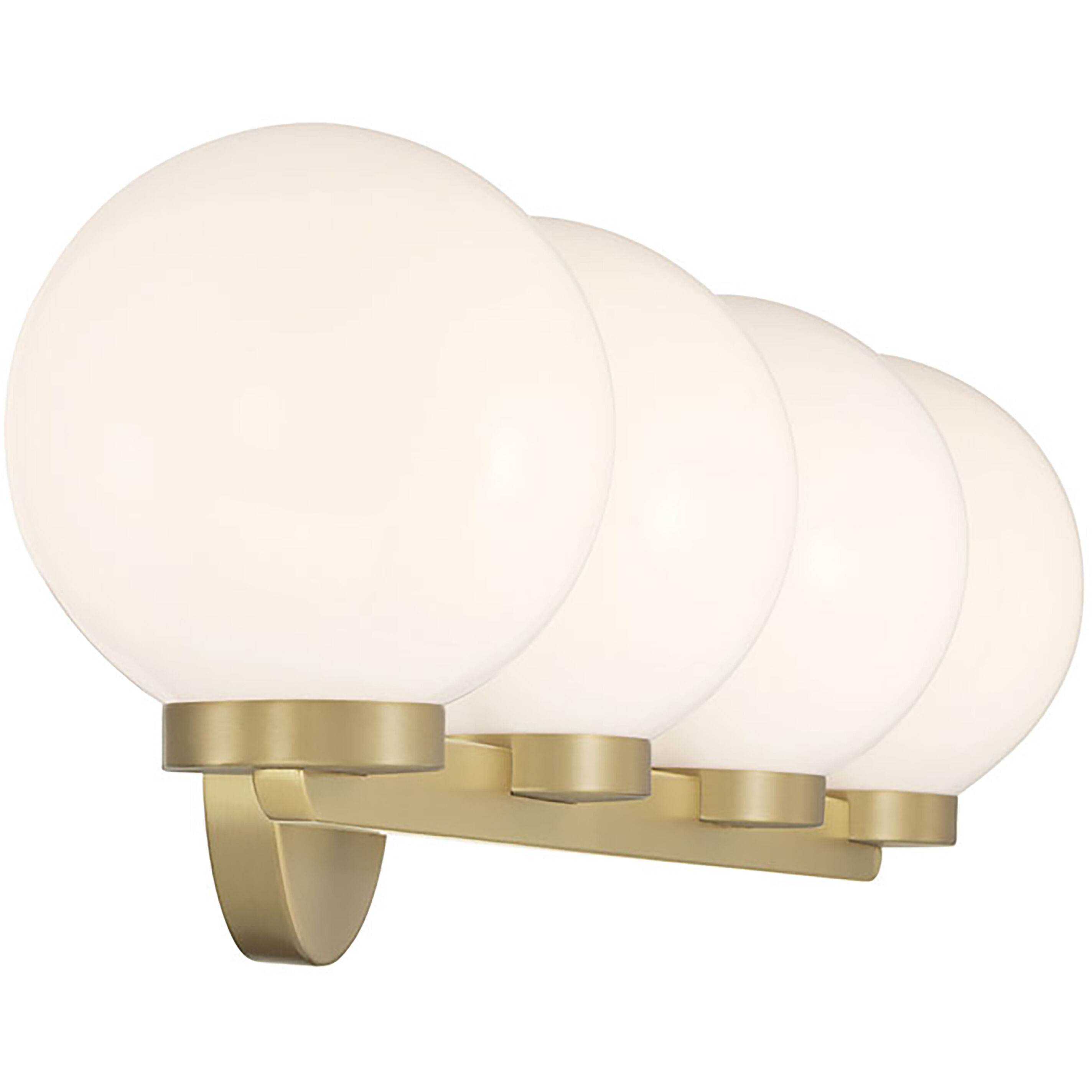 Ardeva 4 Light 30.25 inch Vintage Brass Bathroom Vanity Light Wall Light