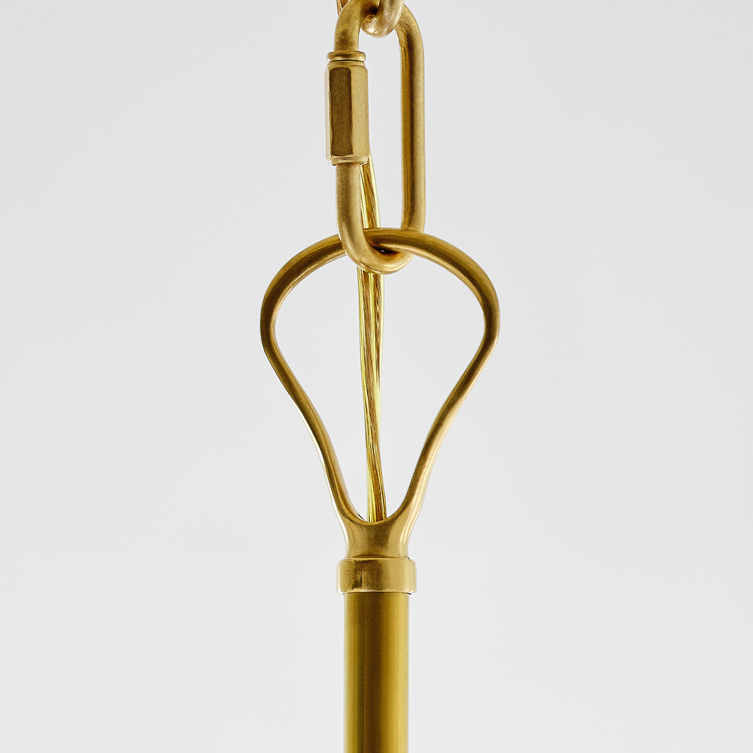 Amber Lewis Griffin LED 36.5 inch Hand-Rubbed Antique Brass and Saddle Leather Staggered Tail Chandelier Ceiling Light, Large