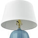 Bayview 22.5 inch 9 watt Light Blue Glazed Table Lamp Portable Light