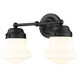 Vaughn 2 Light 15.5 inch Matte Black Vanity Wall Light