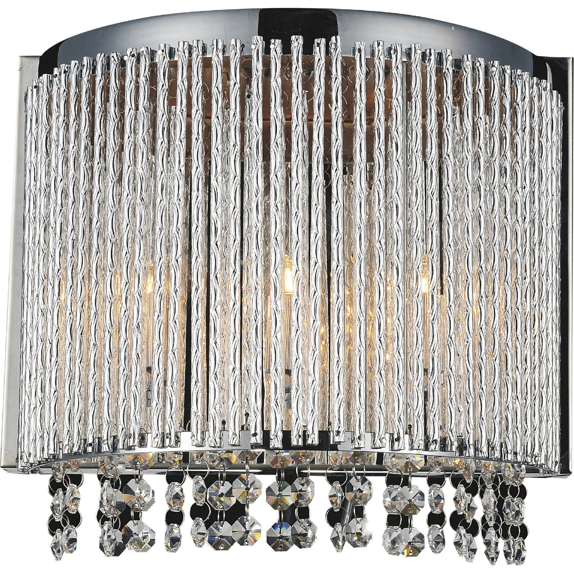 Claire 3 Light 12 inch Chrome Wall Light