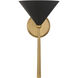 Cortan 1 Light 8 inch Legacy Brass and Dark Bronze Bath Sconce Wall Light