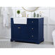 Franklin 42 X 22 X 35 inch Blue Bathroom Vanity Cabinet