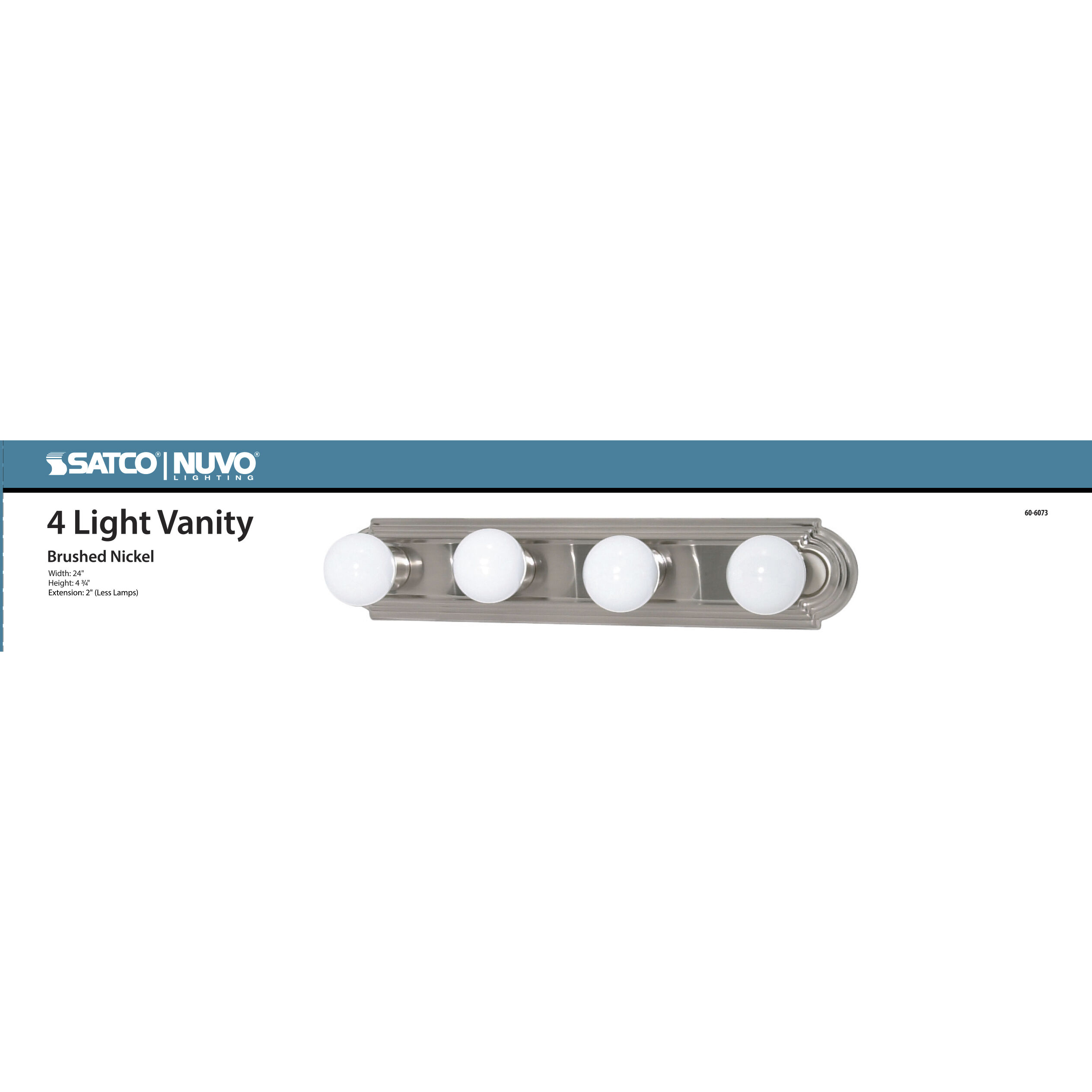 Brentwood 4 Light 24 inch Brushed Nickel Vanity Light Wall Light