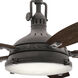 Hatteras Bay 52 inch Weathered Zinc with Medium Walnut Blades Ceiling Fan