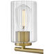 Leta 2 Light 13.75 inch Lacquered Brass Bath Light Wall Light