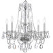Traditional Crystal 6 Light 23 inch Polished Chrome Chandelier Ceiling Light in Clear Hand Cut